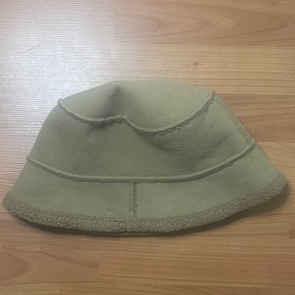 Lands' End Fleece Tan Bucket Women's Hat Size L/XL